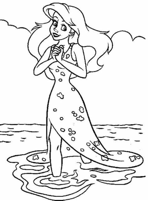 Coloriage Image Ariel heureuse