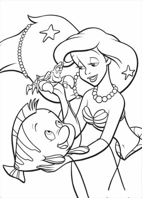 Coloriage Image de la petite sirène