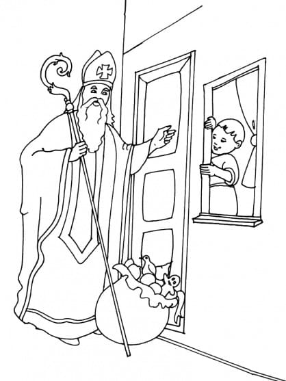 Coloriage Image de Saint Nicolas