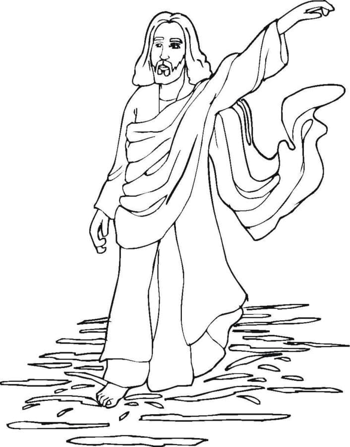 Coloriage Image gratuite de Jésus