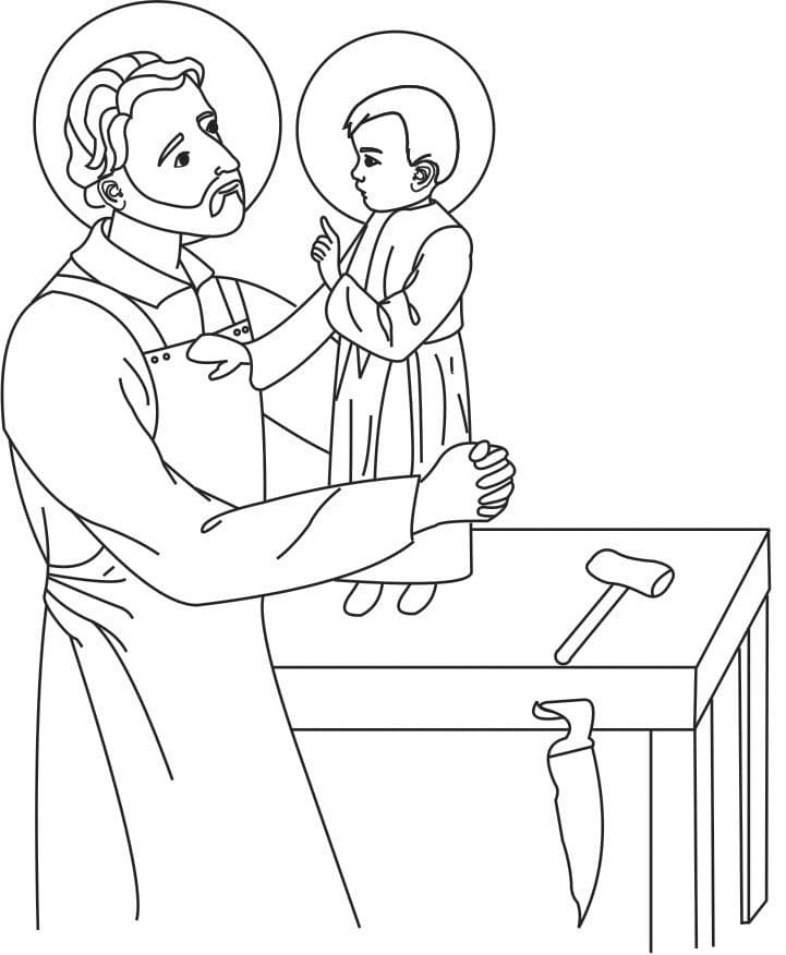 Coloriage Image Saint Joseph basique