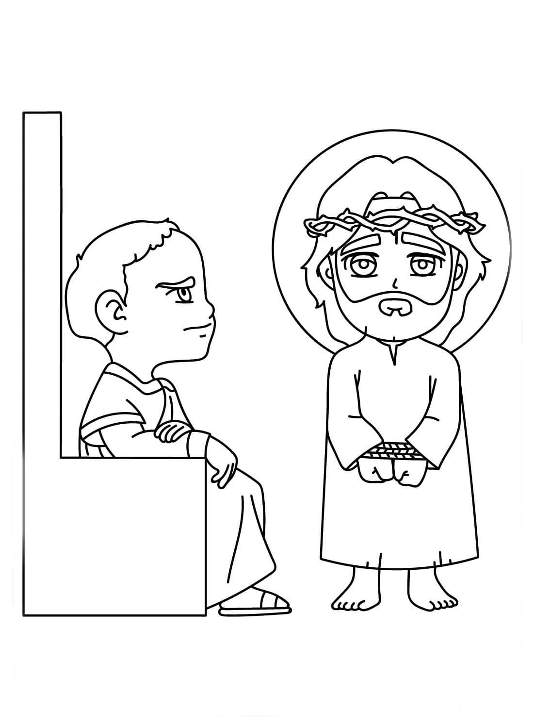 Coloriage Image Saint Joseph imprimable