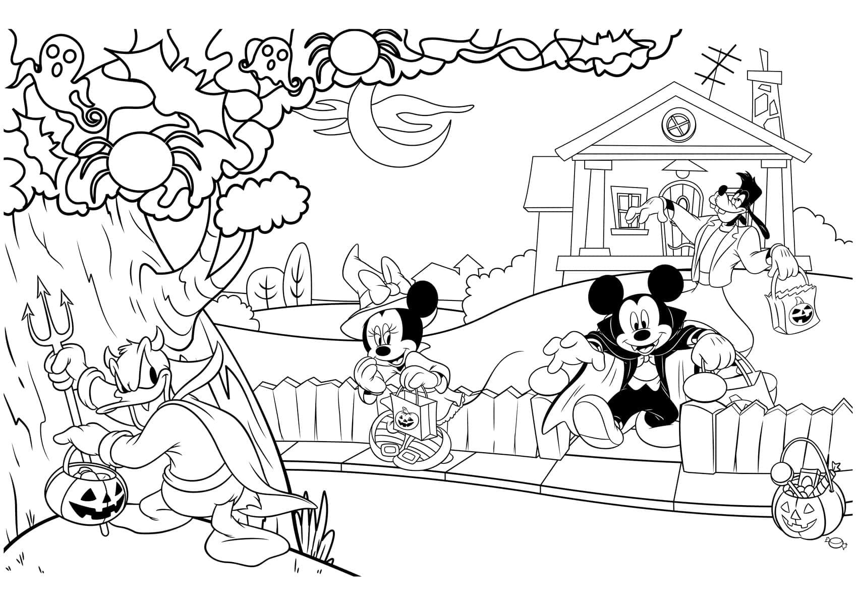 Coloriage Imprimable Halloween Disney