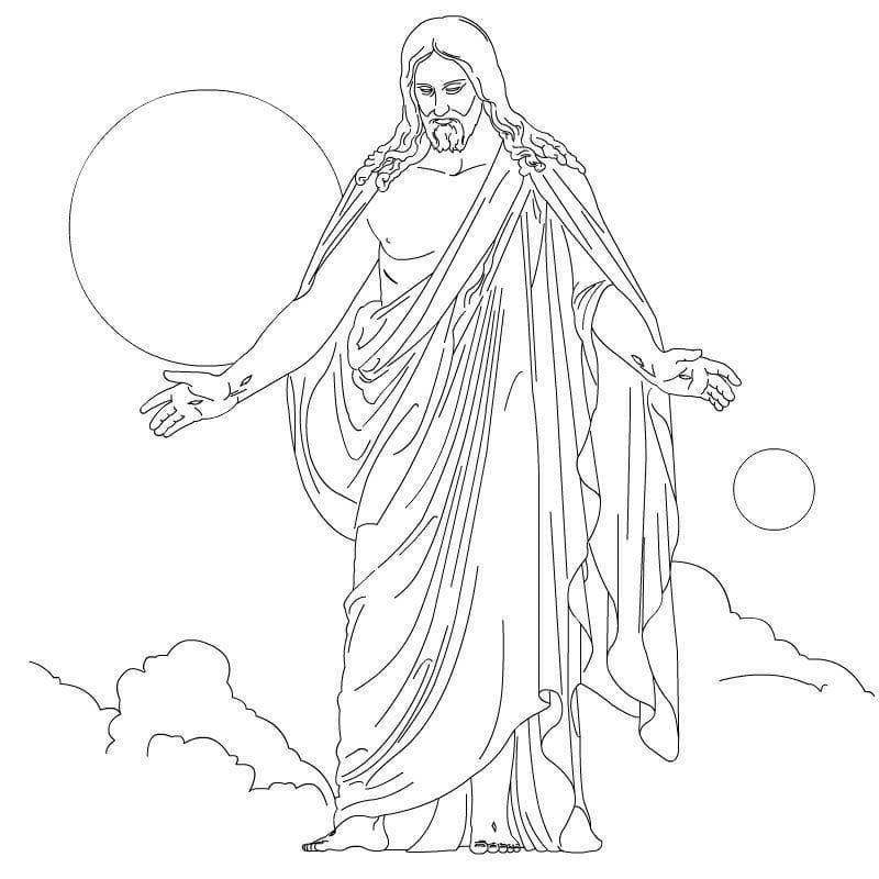 Coloriage Jésus gratuitement