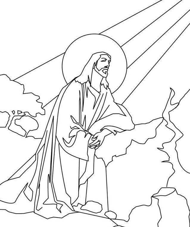 Coloriage Jésus imprimable gratuitement