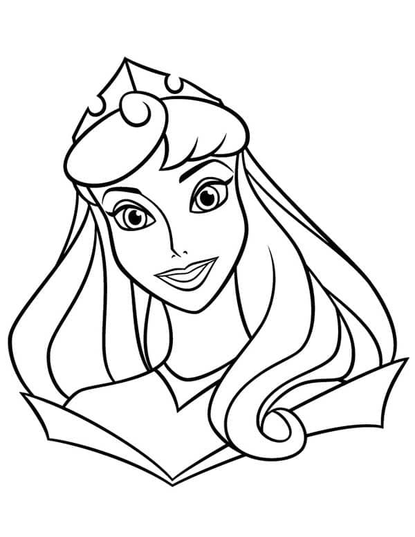 Coloriage La Belle au bois dormant Princesse Aurore à imprimer