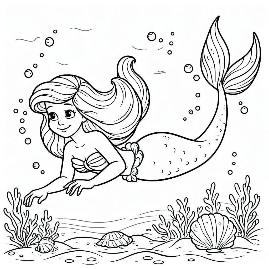 Coloriage La Petite Sirène 2