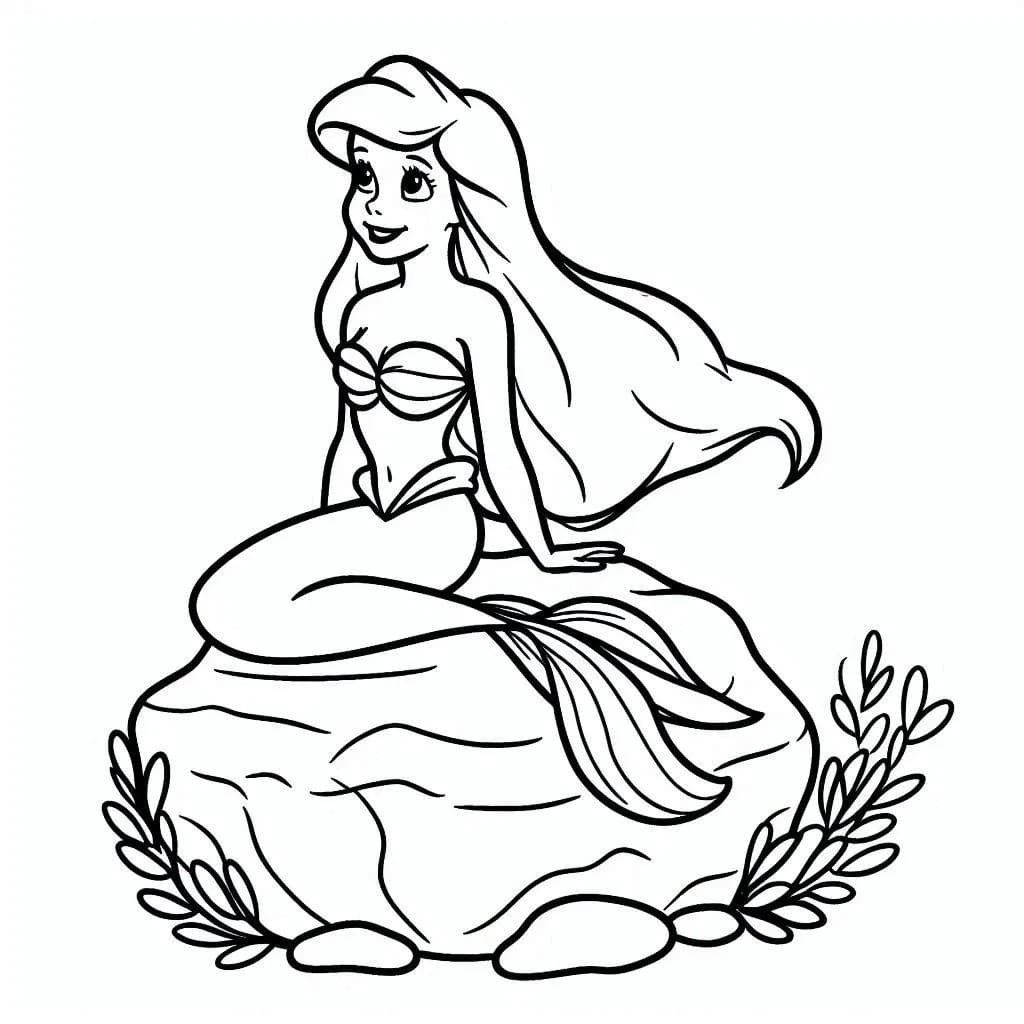 Coloriage La Petite Sirène 4