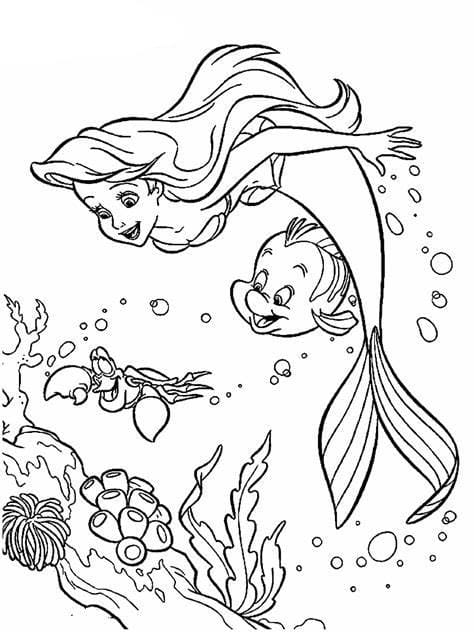 Coloriage La Petite Sirène