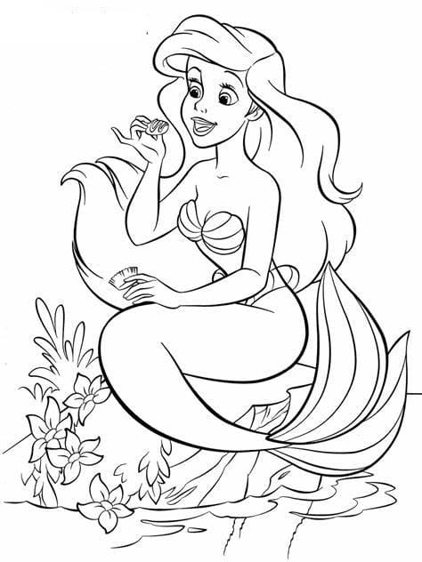 Coloriage La Petite Sirène JPG