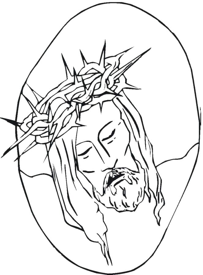 Coloriage Le visage de Jésus