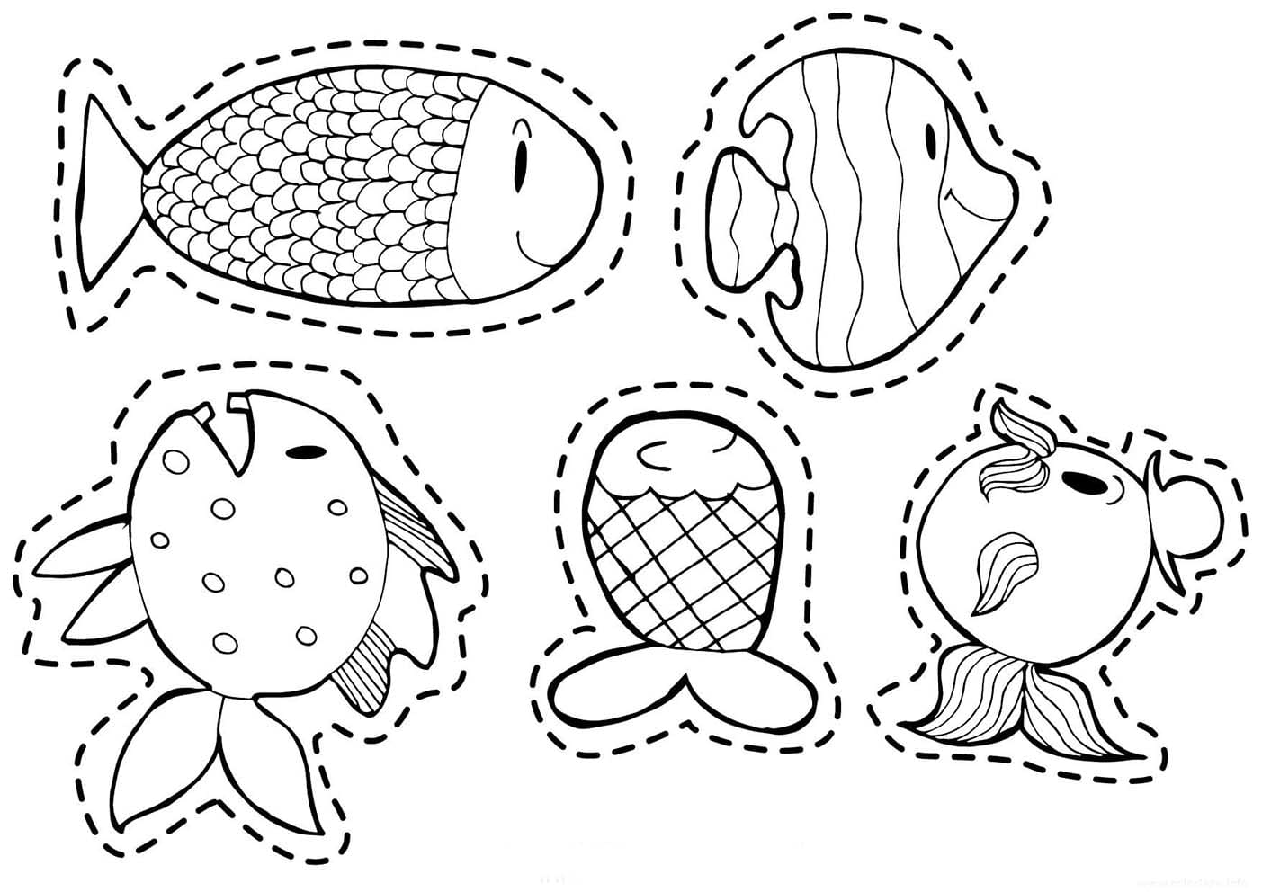 Coloriage Poisson d'avril - feuille 4