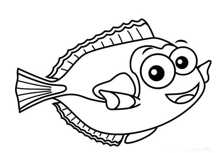 Coloriage Poisson d'avril gratuit