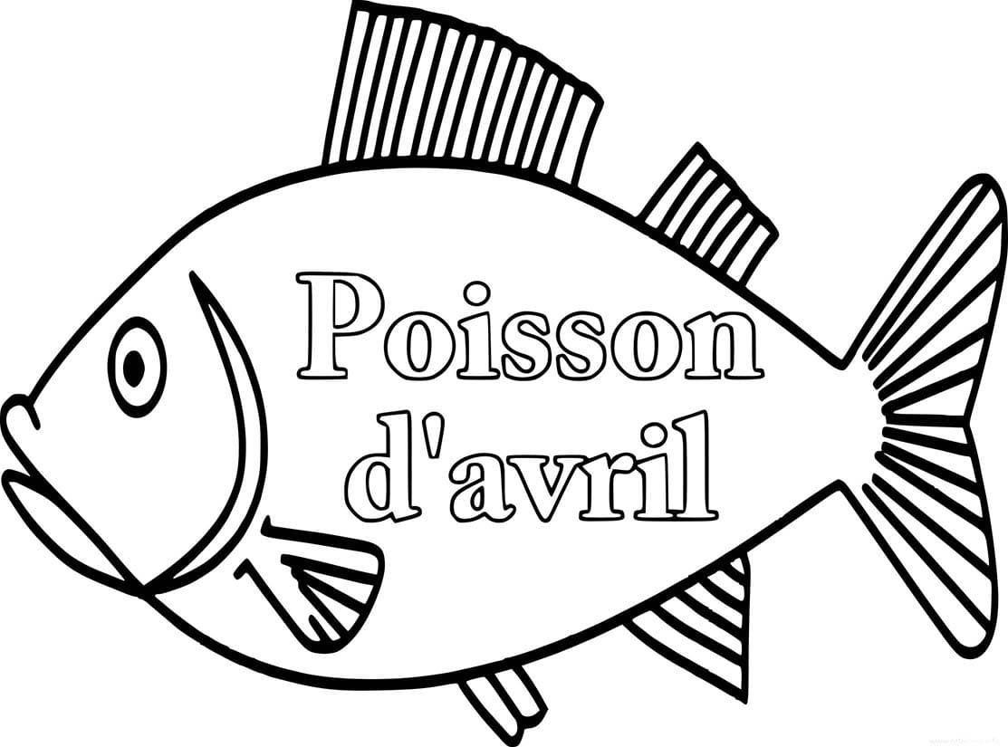 Coloriage Poisson d’Avril à imprimer