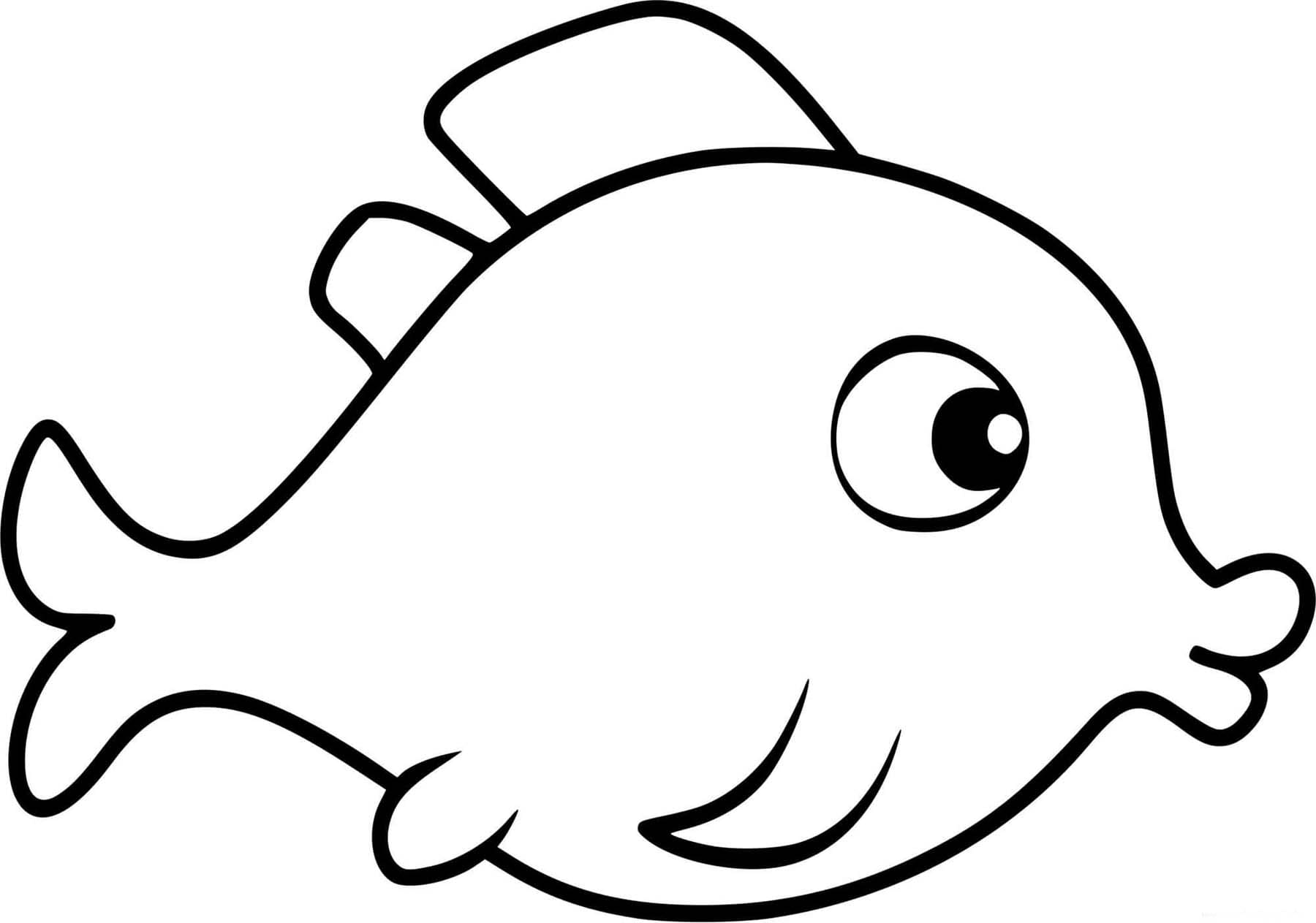 Coloriage Poisson d'avril pour les enfants