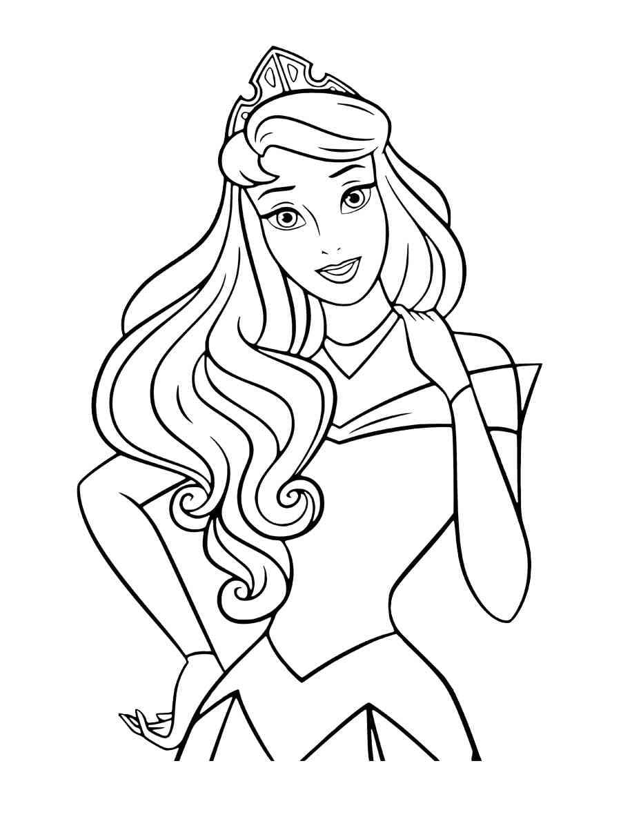 Coloriage Princesse Aurore imprimable gratuitement à imprimer