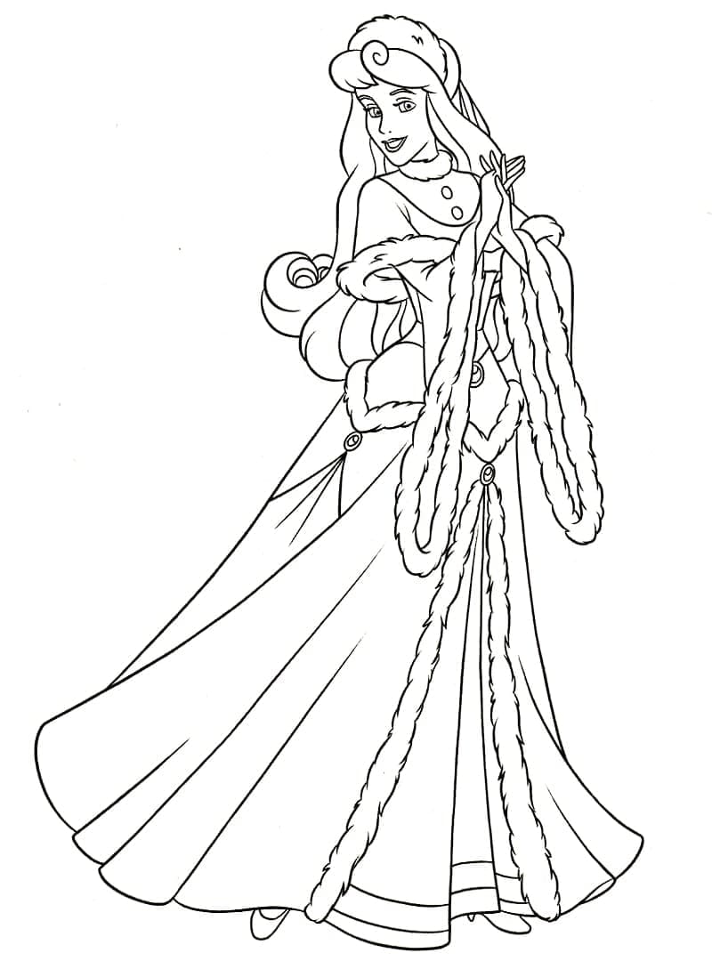 Coloriage Princesse Aurore La Belle au bois dormant à imprimer