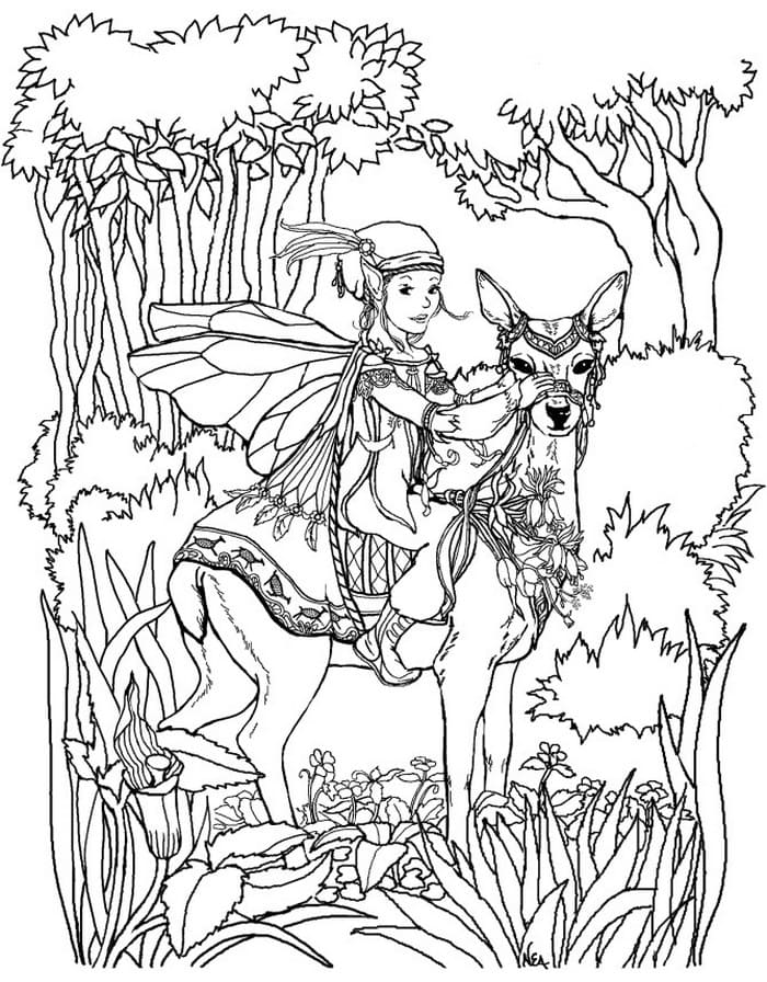 Coloriage Renne de Noël – Page 20 à imprimer