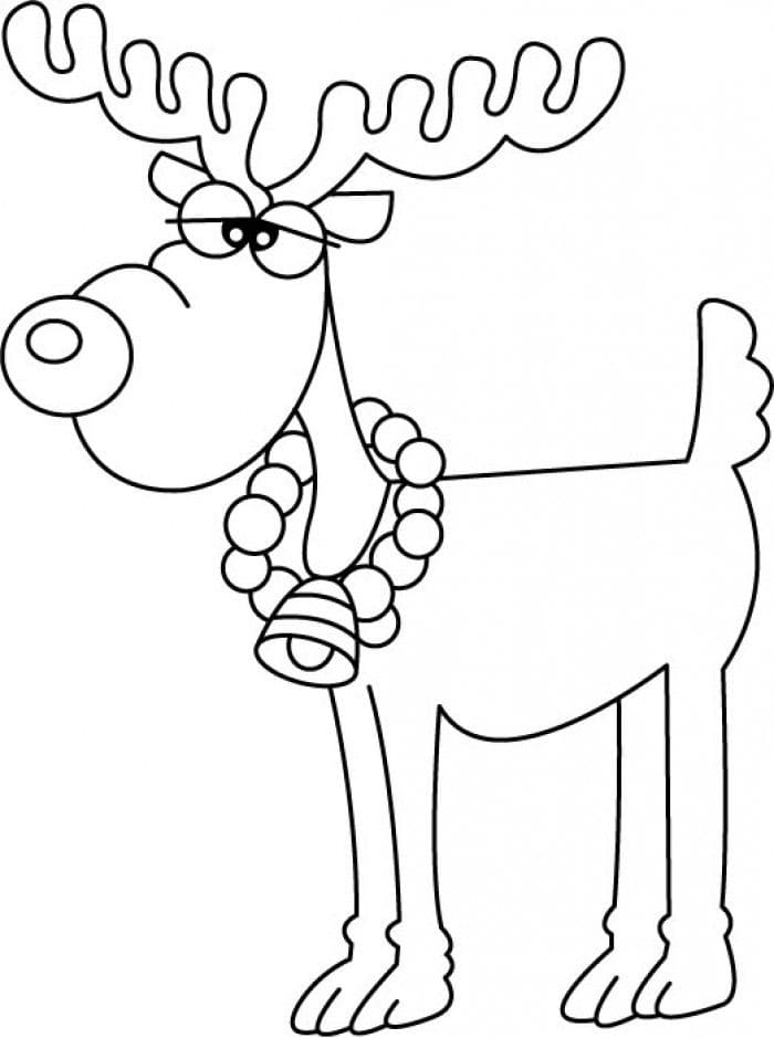 Coloriage Renne de Noël – Page 5 à imprimer