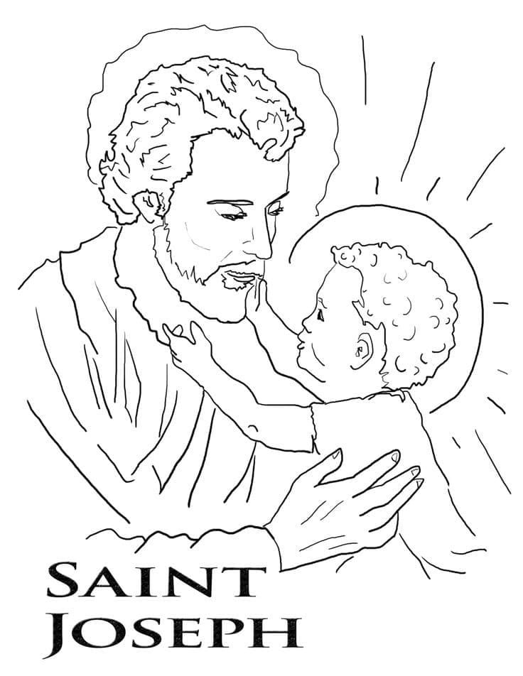 Coloriage Saint Joseph à imprimer