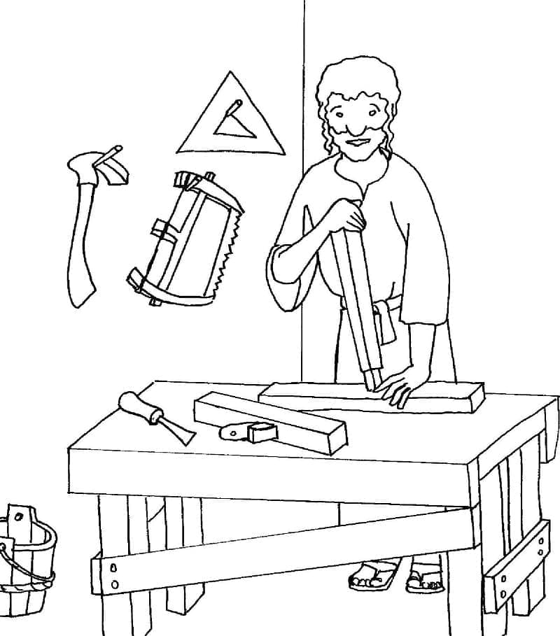 Coloriage Saint Joseph - feuille 10