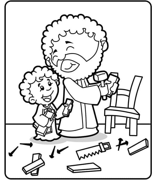 Coloriage Saint Joseph - feuille 12