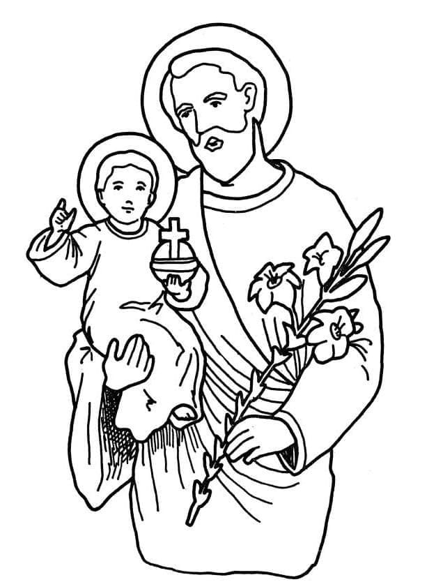 Coloriage Saint Joseph - feuille 2