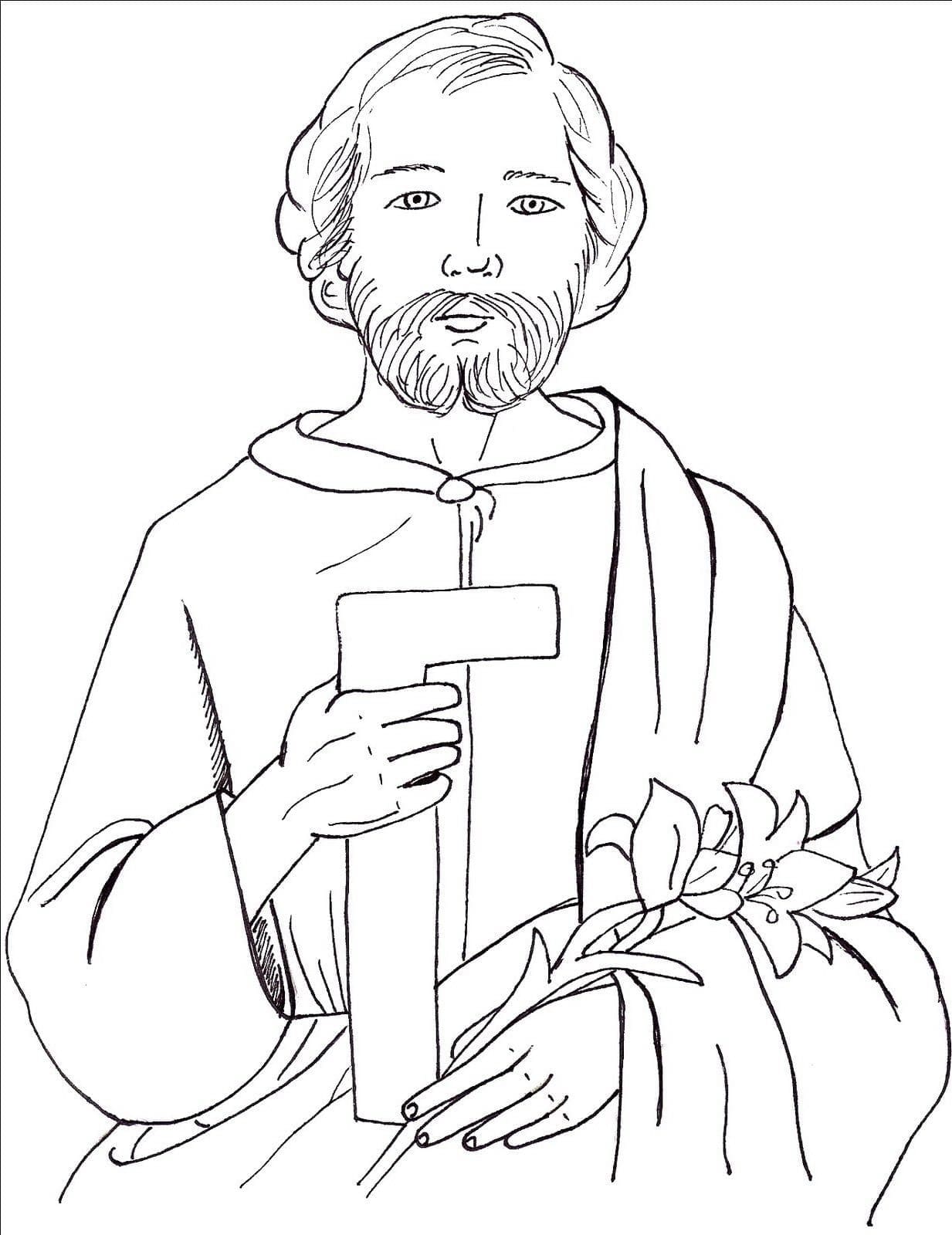 Coloriage Saint Joseph - feuille 6