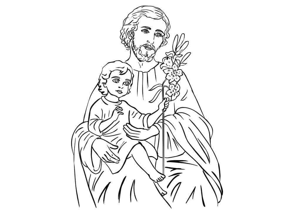 Coloriage Saint Joseph - feuille 7