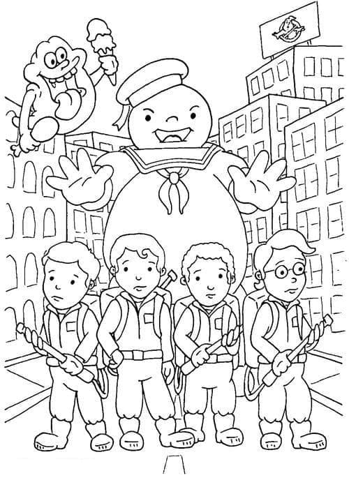 Coloriage SOS Fantômes (Ghostbuster) à imprimer