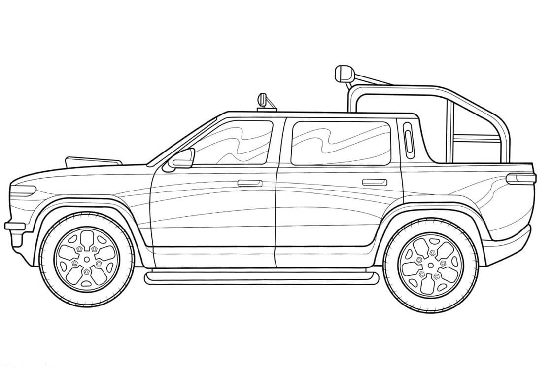 Coloriage Voiture 4x4 - Feuille 11