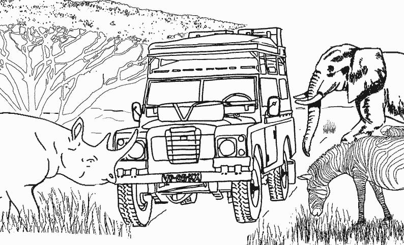 Coloriage Voiture 4x4 - Feuille 2