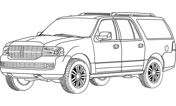 Coloriage Voiture 4x4 - Feuille 3