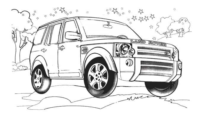 Coloriage Voiture 4x4 - Feuille 4