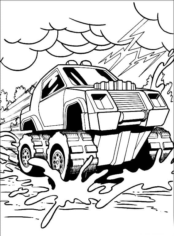 Coloriage Voiture 4x4 - Feuille 7