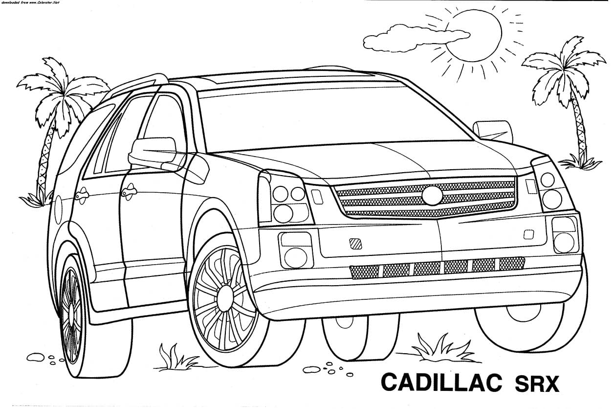 Coloriage Voiture 4x4 - Feuille 8