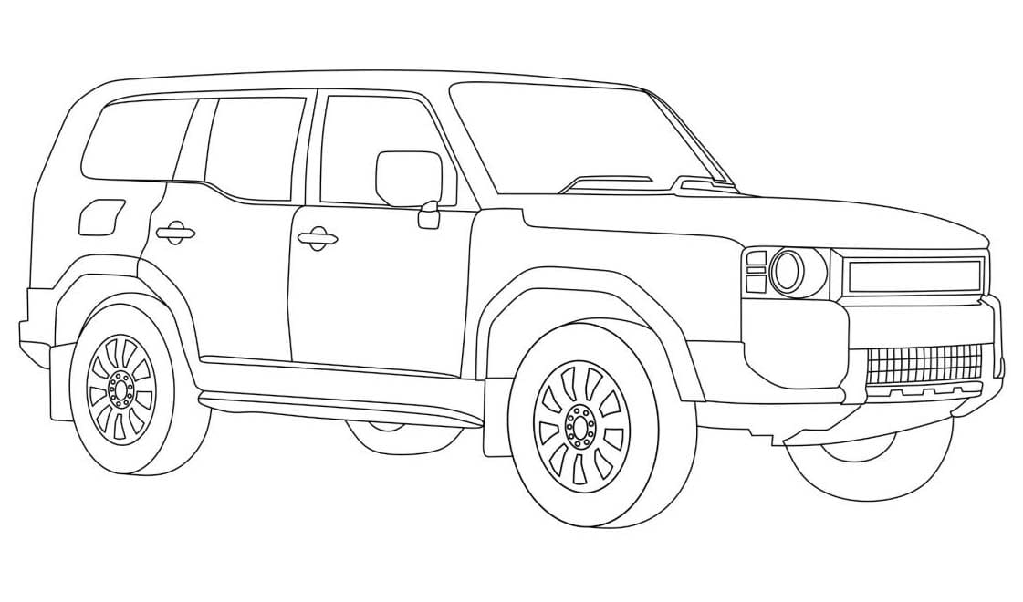 Coloriage Voiture 4x4 - Feuille 9