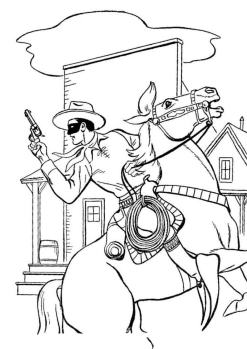 Coloriage Zorro - Feuille 1