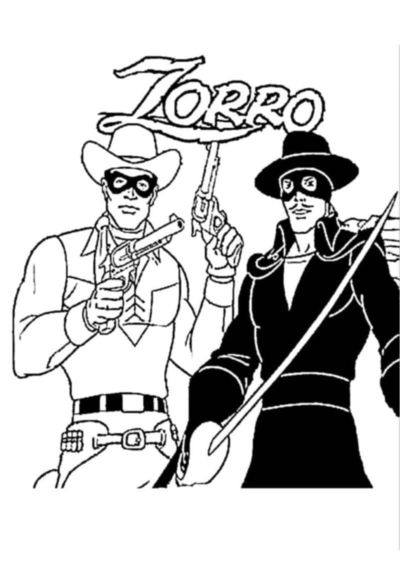 Coloriage Zorro - Feuille 16