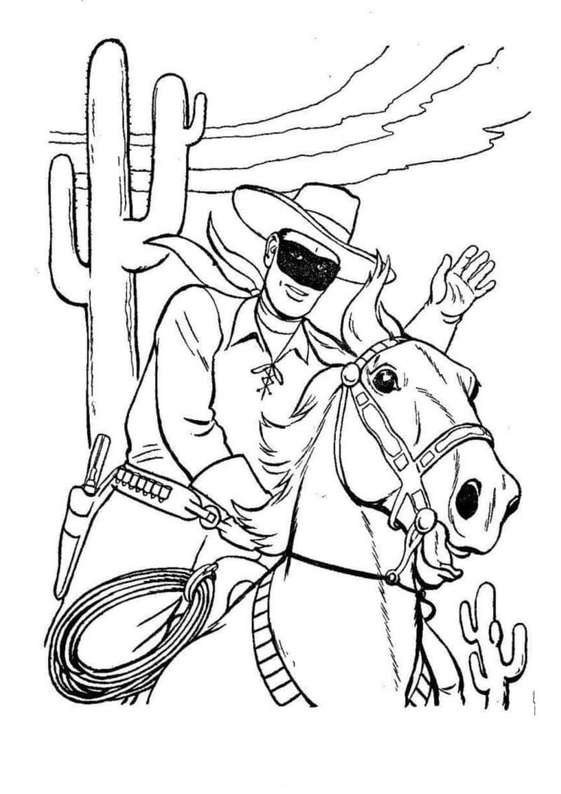 Coloriage Zorro - Feuille 2