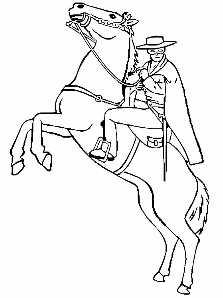 Coloriage Zorro - Feuille 3