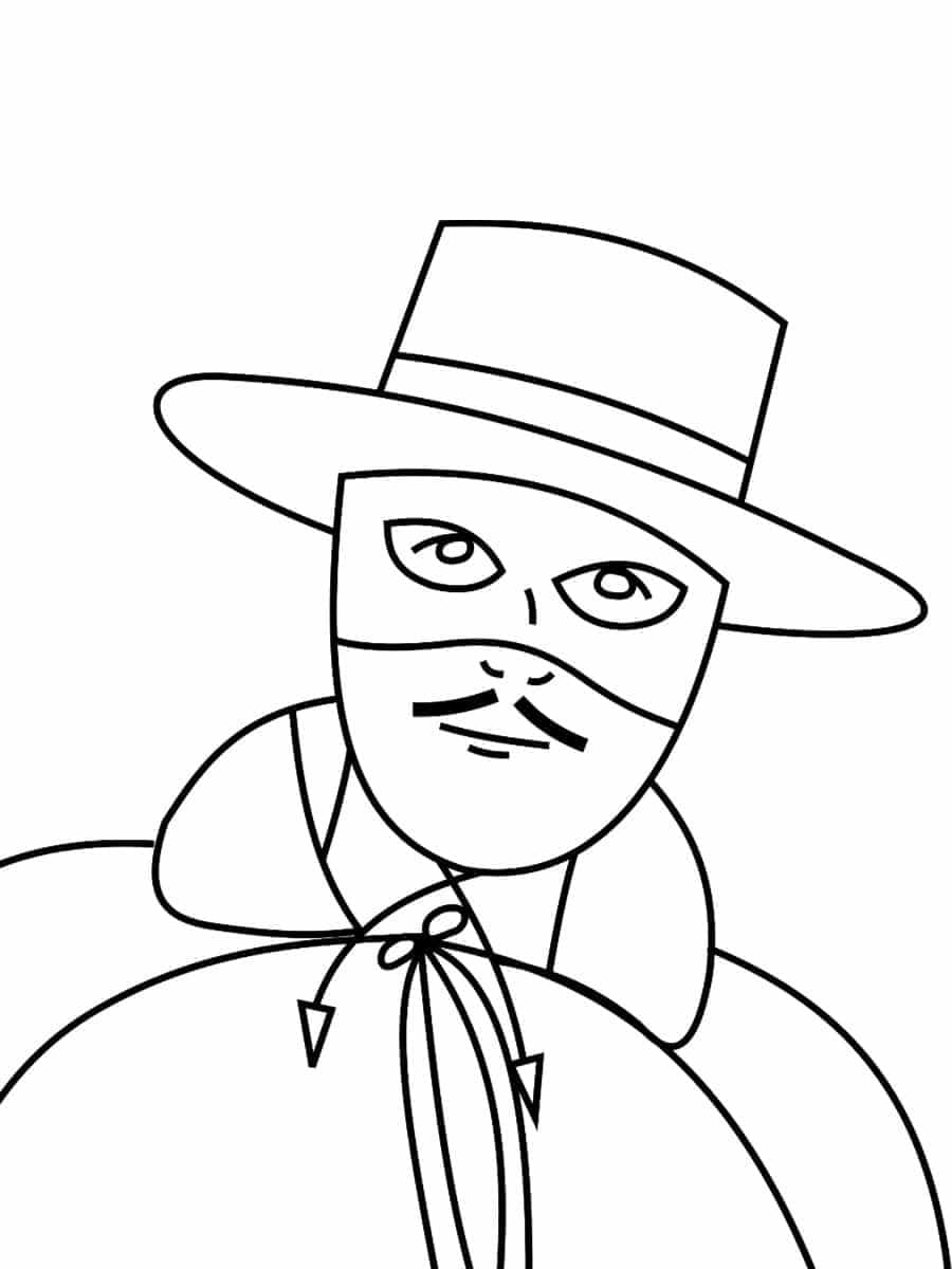 Coloriage Zorro - Feuille 4