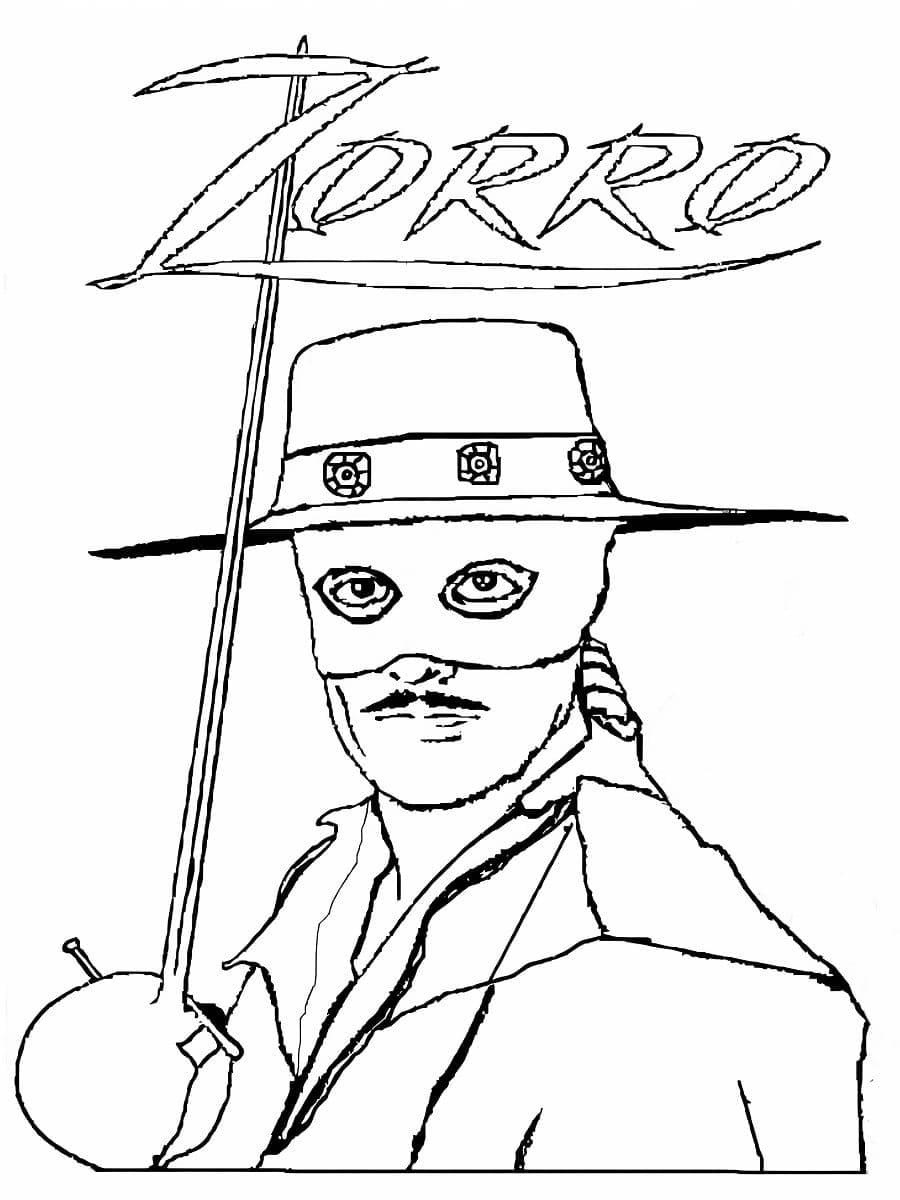 Coloriage Zorro à imprimer