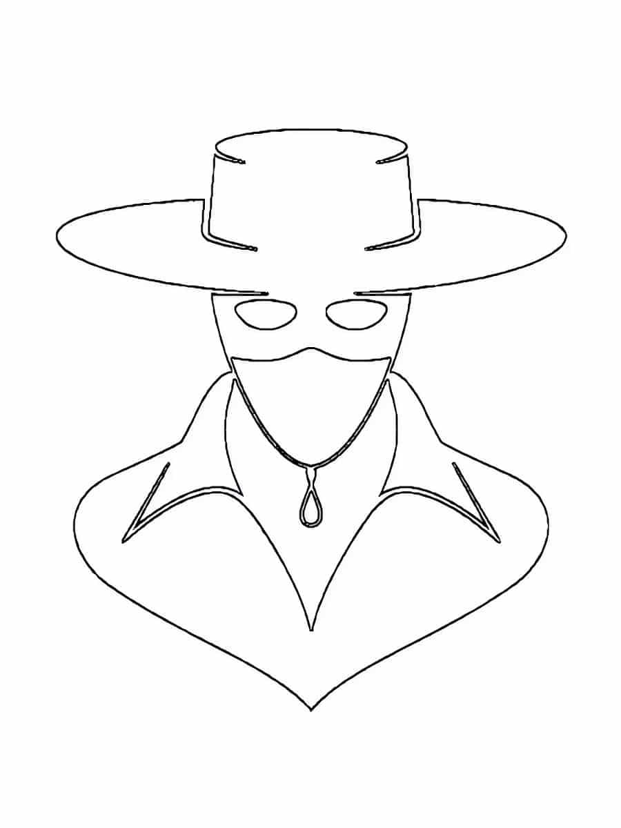 Coloriage Zorro - Feuille 9