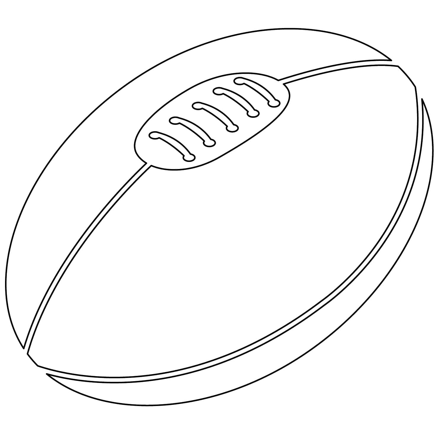 Coloriage Ballon de rugby imprimable