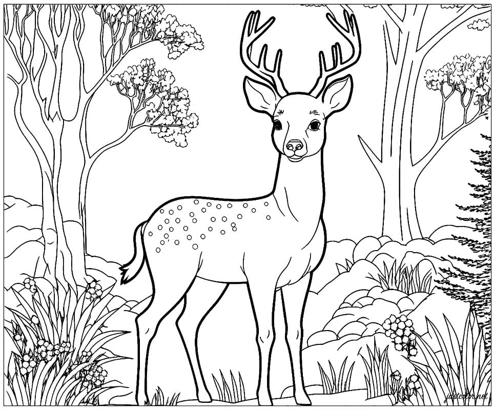 Coloriage Beau cerfs