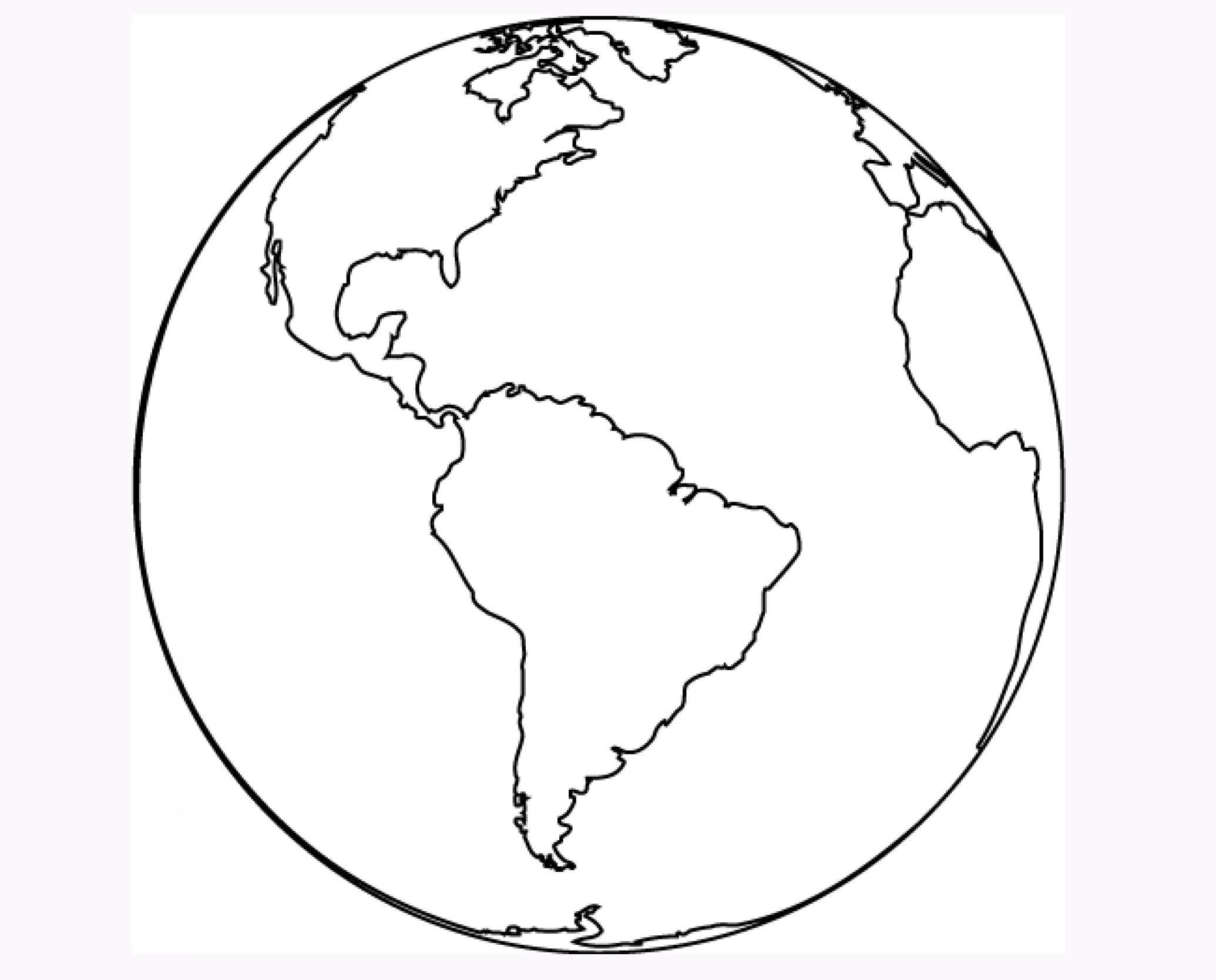 Coloriage Carte du monde