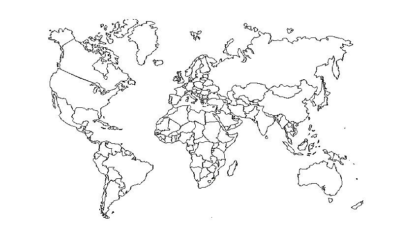 Coloriage Carte du monde facile de base