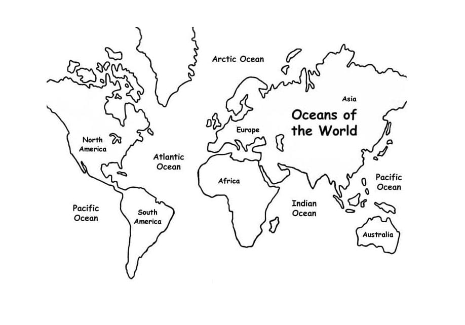 Coloriage Carte du monde HD