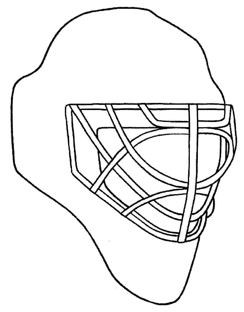 Coloriage Casque de hockey